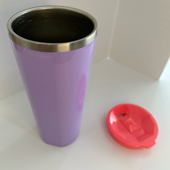 Discontinued Color “Lilac” Corkcicle 24oz. Tumbler with Neon Pink Lid - Picture 5 of 6